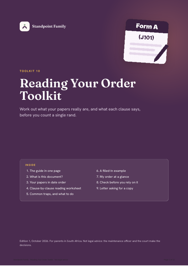 Reading Your Order Toolkit